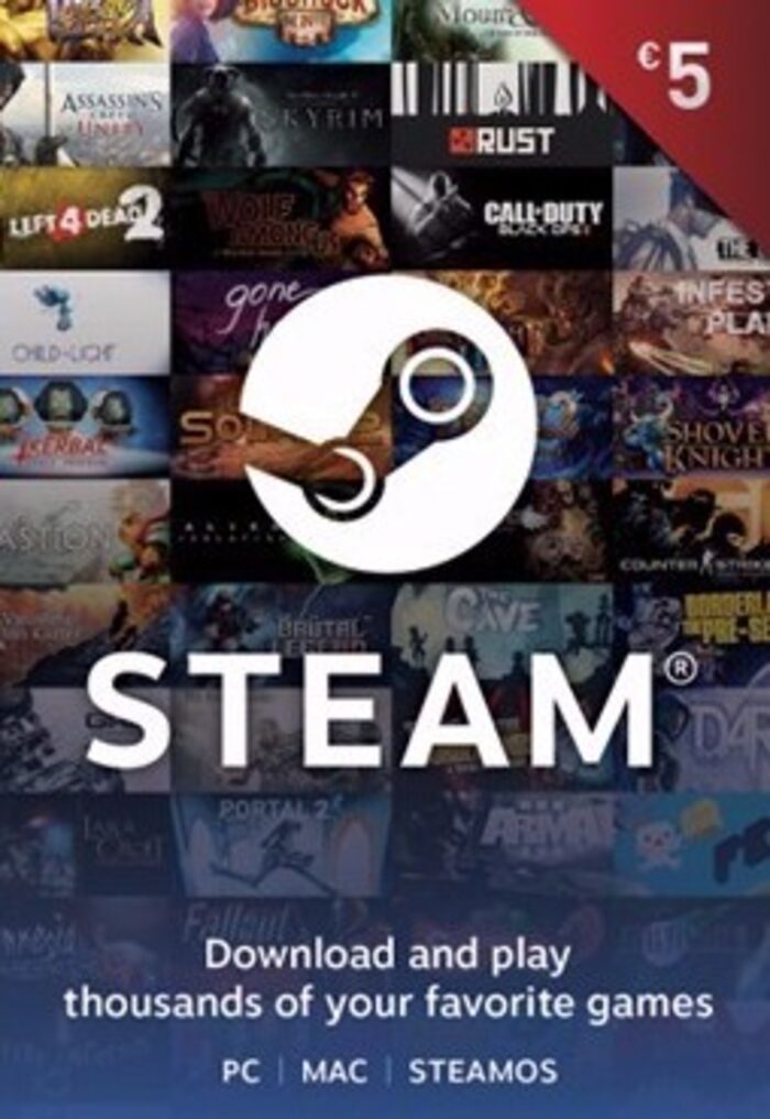 Buy Steam Wallet gift card cheaper! (5 EU Steam card) ENEBA