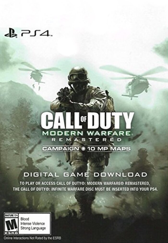 Cod modern warfare digital ps4 hotsell