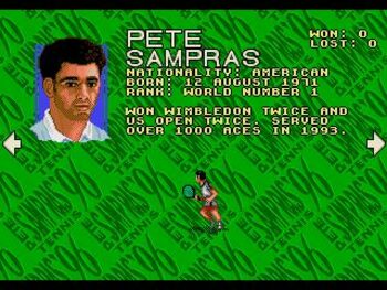 Sampras Tennis 96 SEGA Mega Drive