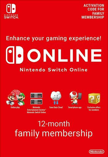 Abonnement Nintendo Switch Online Familial - 12 Mois eShop clé EUROPE