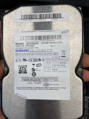 SAMSUNG SP2504C+Seagate BARRACUDA ST3120827AS for sale