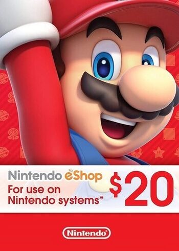 Tarjeta Nintendo Eshop 20 dólares Estados Unidos USA