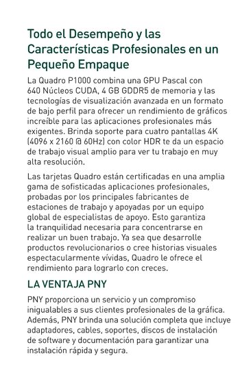 Nvidia Quadro P1000 4GB GDDR5 Gráfica Pro