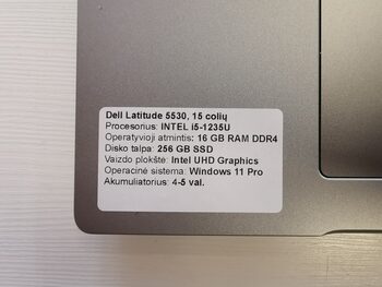 Dell Latitude 5530 nešiojamas kompiuteris touchscreen