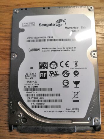 Seagate momentus 320gb kietas diskas 2,5 HDD