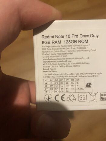 Redeem Xiaomi Redmi Note 10 Pro 128GB Onyx Gray