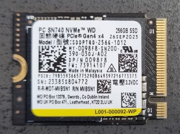 5 vnt. WD SSD 256GB NVMe Gen4 x4 2230 SN740