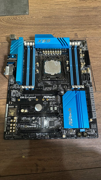 AsRock X99 Extreme 6 motininė pl su procesoriumi