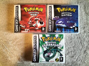 LOTE Cajas Pokémon Rubí, Zafiro y Esmeralda GBA