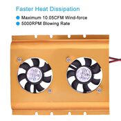 ASHATA HDD Dual Fan Cooling Cooler, 3.5 "