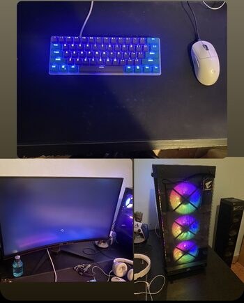 PC corsair completó , monitor, teclado y ratón con alfombrilla incluida de Leds 