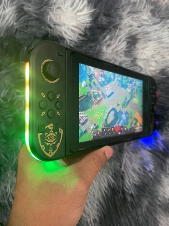 Redeem Joycons Switch Negros con luces Led Nuevos