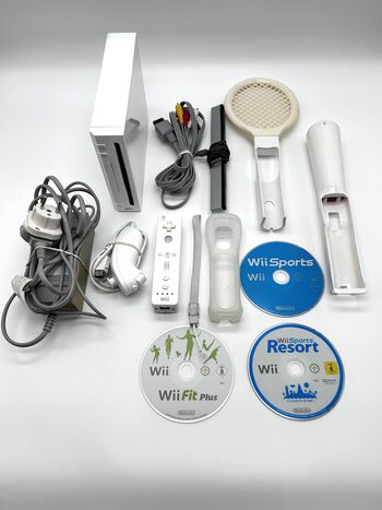 Nintendo Wii RVL-101 Žaidimų Konsolės Pilnas Baltas Rinkinys