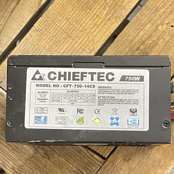 Chieftec Super CFT-750-14CS 750W Gpu Pcie 2x8 pin PSU Maitinimo blokas