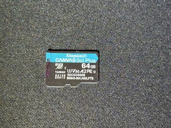 micro SD 64GB Class 10 UHS-1 U3 A2 V30 su SD adapteriu, CANVAS Go! Plus