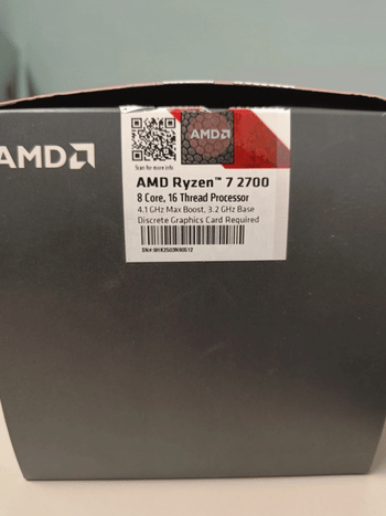 AMD Ryzen 7 2700 3.2-4.1 GHz AM4 8-Core CPU