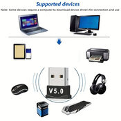 USB Bluetooth adapteris dongle BT 5.0