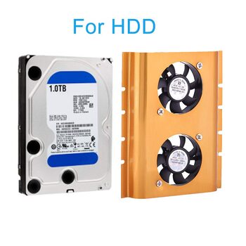 Buy ASHATA HDD Dual Fan Cooling Cooler, 3.5 "