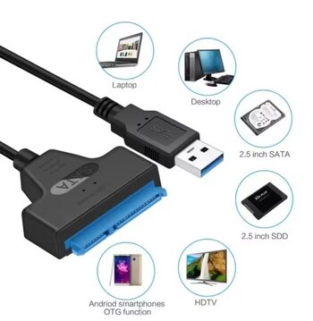 Buy USB 3.0 į SATA laidas skirtas 2.5"/3.5" HDD ir SSD diskams