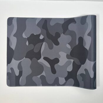 Extended Gaming Mousepad 90x40 cm - Abstract Dark Gray Camouflage Pattern