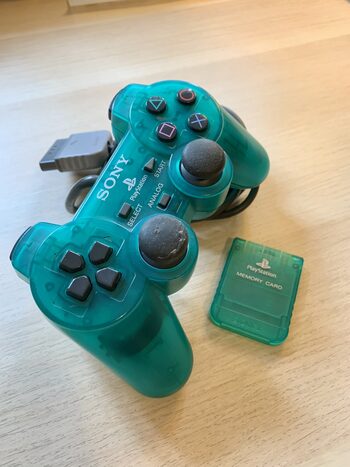 Mando PlayStation 1 y Memory Card Emerald Green