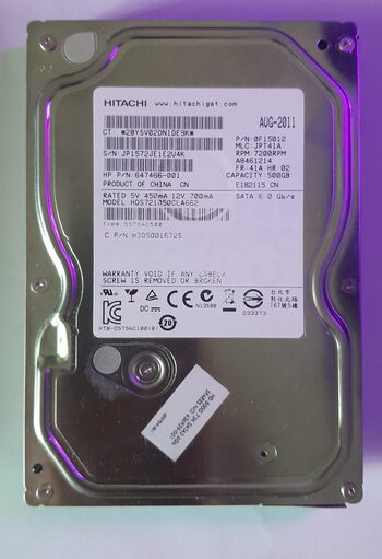 Hitachi 500 GB HDD Storage