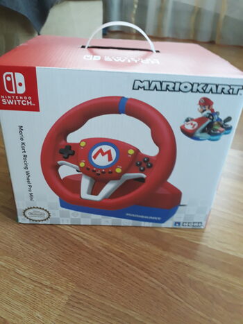 Nintendo switch HORI vairas su pedalais MARIO KART RACING WHEEL PRO MINI