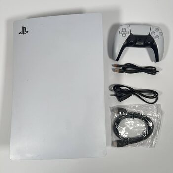 PlayStation 5, Black & White, 825GB + Controller and Cables