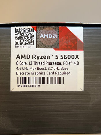 AMD Ryzen 5 5600X 3.7-4.6 GHz AM4 6-Core CPU