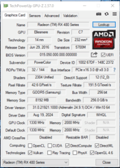 PowerColor Radeon RX 480 8 GB 1120-1330 Mhz PCIe x16 GPU