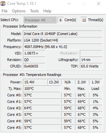 Intel Core i5-10400F 2.9-4.3 GHz LGA1200 6-Core CPU for sale