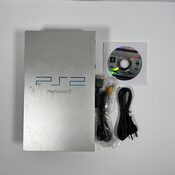 PlayStation 2, Silver + Cables and a Game