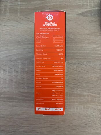 Raton Steelseries Rival 3 wireless