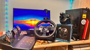 Logitech 923 steering wheel, vairas su pedalais + pavarų keitiklis