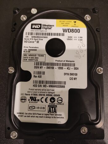 Western Digital Scorpio Black 80 GB HDD Storage