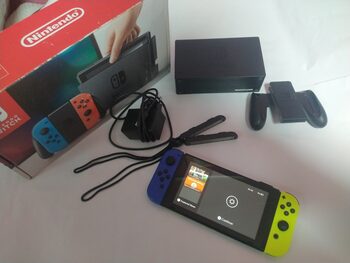 Nintendo Switch komplektas, su dėžute ir apsauginiu stikliuku