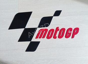 Logo emblema MOTO GP Decorativo pared a 2 colores 44x24cm Zona Gamer