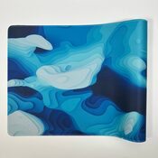 Extended Gaming Mousepad 90x40 cm - Abstract Blue Glacier Layers