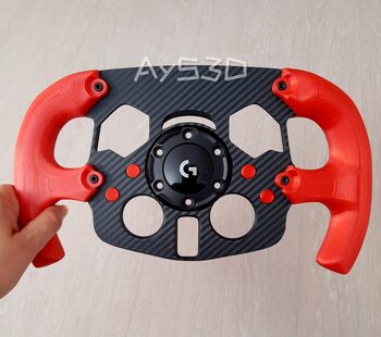 MOD F1 Formula 1 para Volante Logitech G29 y G923 de PS PlayStation Agarres ROJO