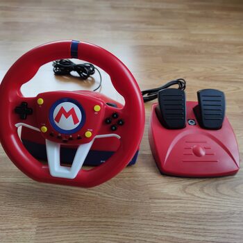 Nintendo Switch HORI vairas su pedalais Mario Kart Racing Wheel Pro Mini 