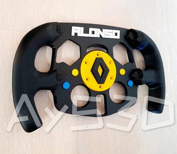 MOD F1 Formula 1 RENAULT con accesorio FERNANDO ALONSO para Logitech G29 y G923