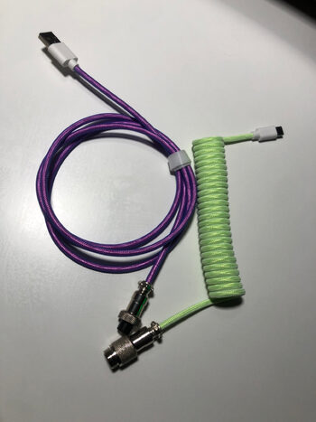 Buy USB Type C klaviatūros kabelis coiled cable aviation connection GX 5pin