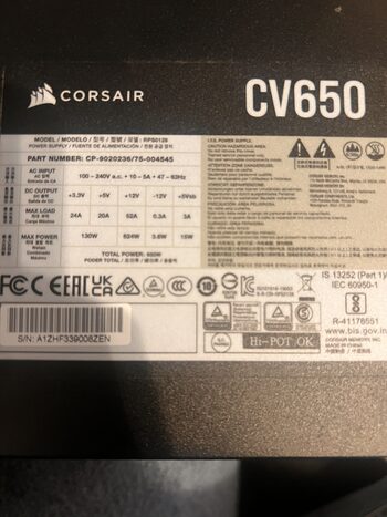 Corsair CX650 (2017) ATX 650 W 80+ Bronze PSU
