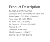 Thermalright TL-C14CW-S 140mm Aušintuvai