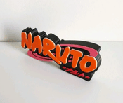 Letrero Naruto en 3D