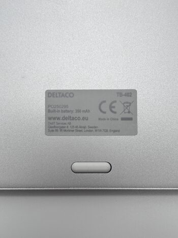 Originali Deltaco TB-402 PO250295 Belaidė Wireless Klaviatūra