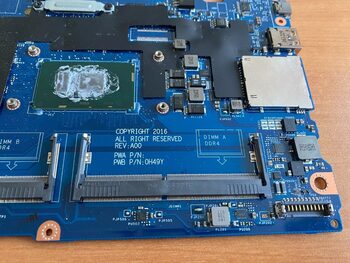 Dell Latitude 5580 Laptop Motherboard 752XF Intel i3-7100U LA-E091P 0H49Y FAULTY