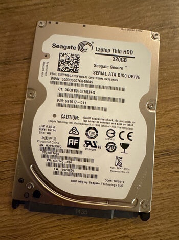 naujas 2.5” 320gb HDD slim 