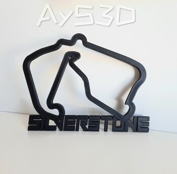 CIRCUITO SILVERSTONE decorativo de pared para zona gamer de Formula 1 F1 Moto GP