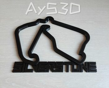 CIRCUITO SILVERSTONE decorativo de pared para zona gamer de Formula 1 F1 Moto GP